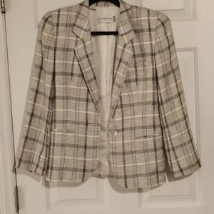 Vintage Liz Claiborne size 12 petite plaid Blazer
